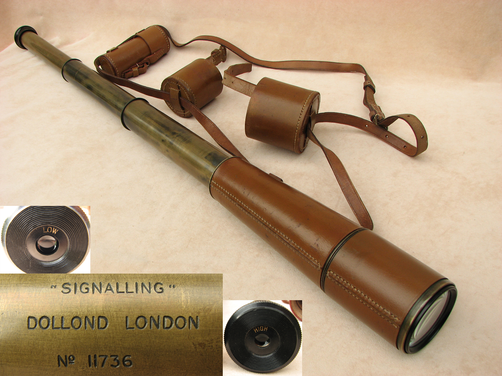 Post WW1 signalling telescope by Dollond London